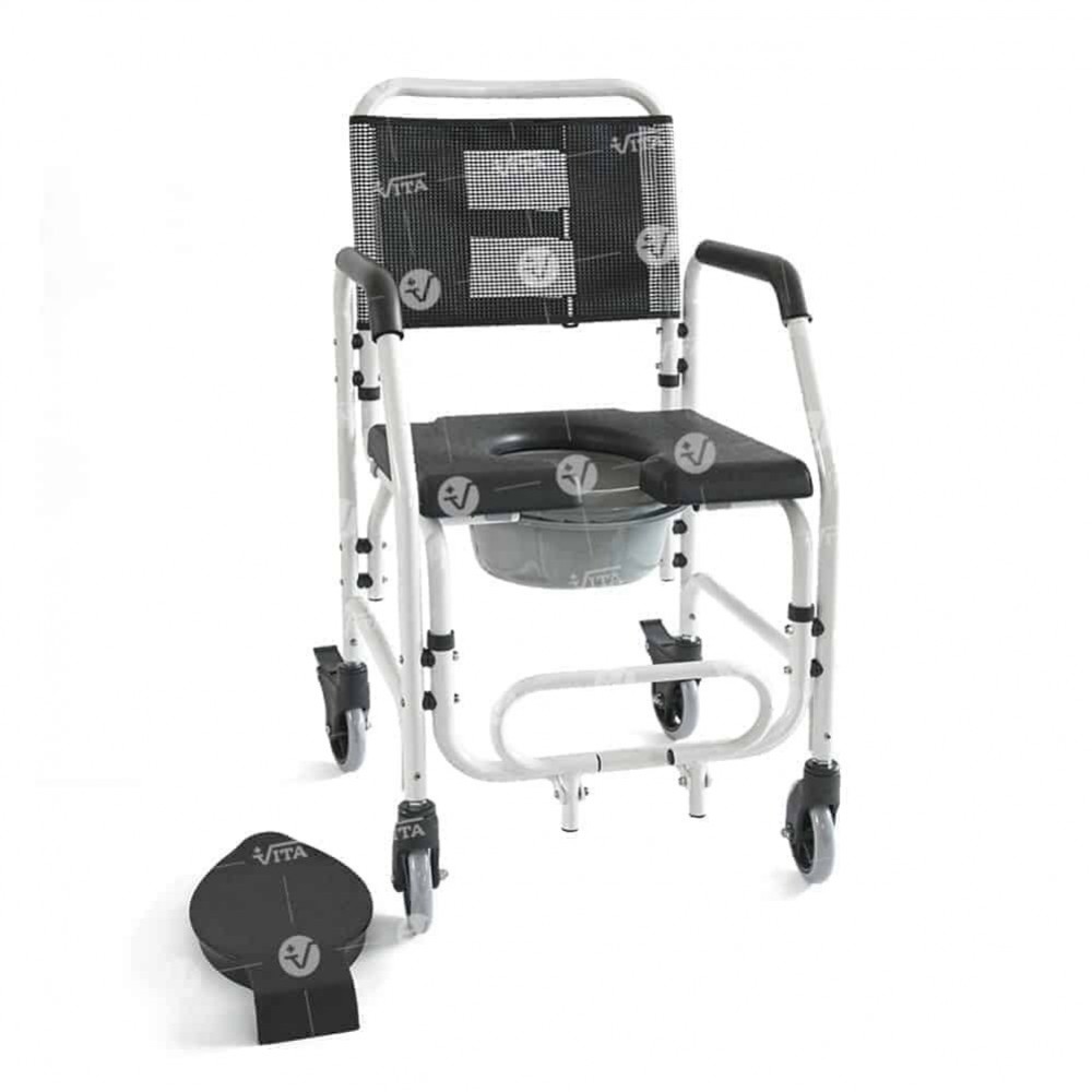 Αναπηρικό Αμαξίδιο Μπάνιου-Τουαλέτας Αδιάβροχο 44,5 cm Κατ οίκον Νοσηλεία