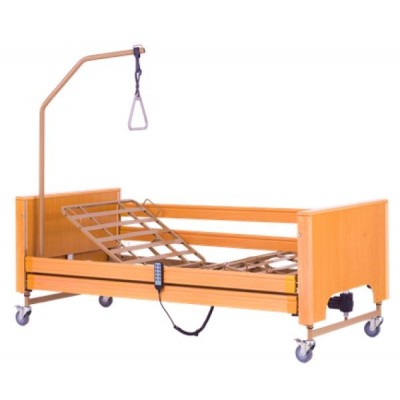 Νοσοκομειακό κρεβάτι Prisma 4 με ξύλινα καγκελα