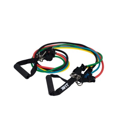 GYM RESISTANCE BANDS (5 LEVELS) (X-FIT)