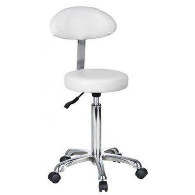 Σκαμπό τροχήλατο με πλάτη